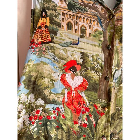 Rachel Zoe Satin Scenic Shirt Size Small - Picture 5 of 7